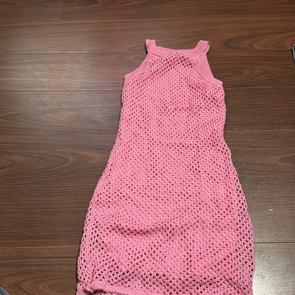 Pink fishnets dress